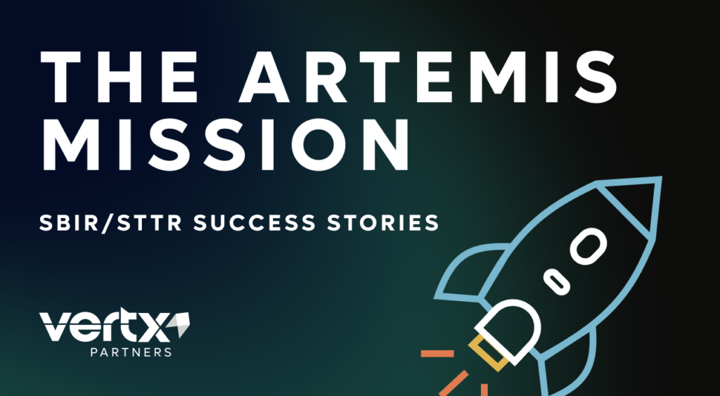 Image reading, "The Artemis Mission: SBIR/STTR Success Stories"