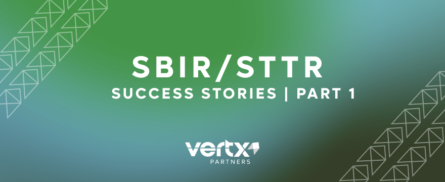 Image reading, "SBIR/STTR Success Stories | Part1"