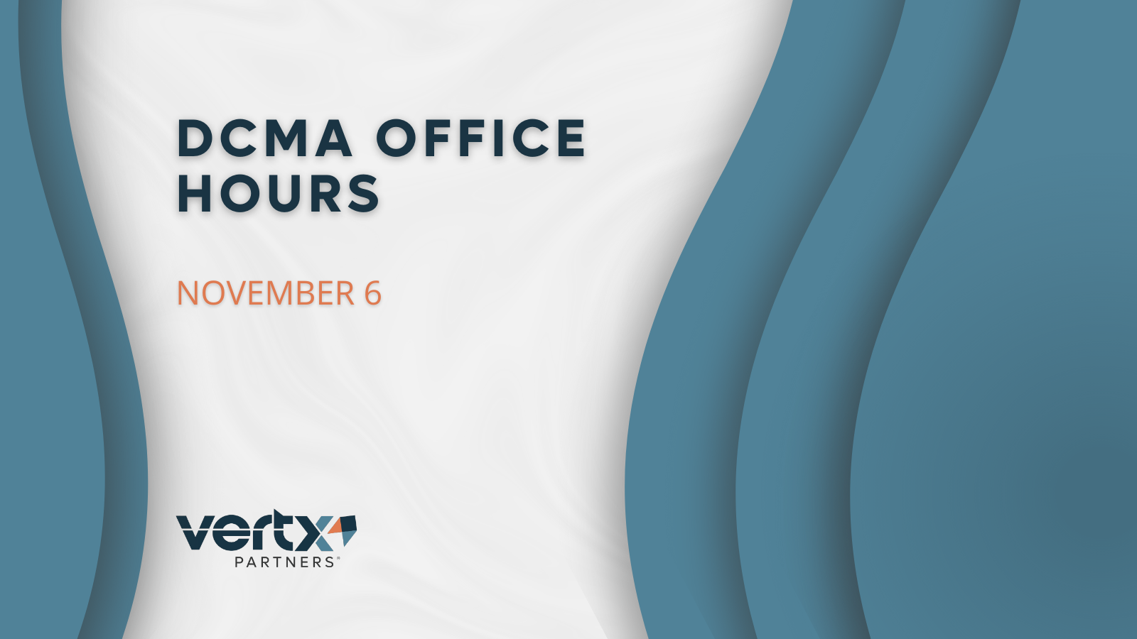 This graphic has the title v with the date november 6 under it and 3 blue lines to the right of the title and 2 blue lines to the left