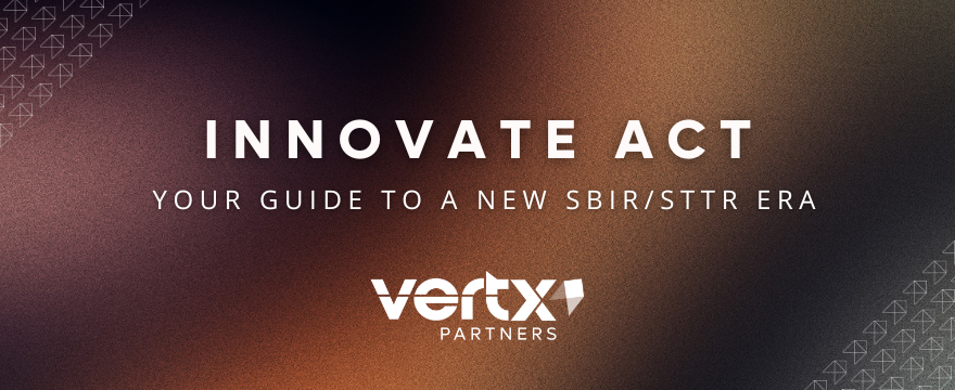 Image reading, "Innovate Act: Your Guide to a New SBIR/STTR Era"