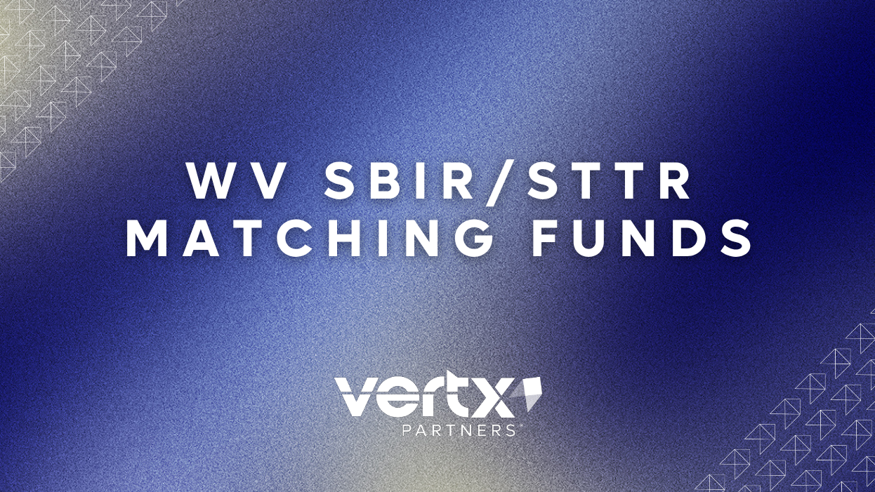 Image reading, "WV SBIR/STTR Matching Funds"